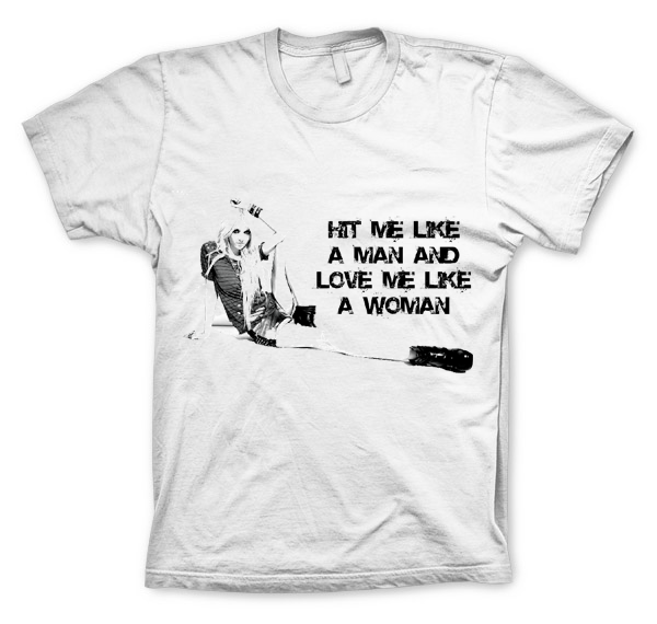Camiseta Hit Me Like A Man Branca