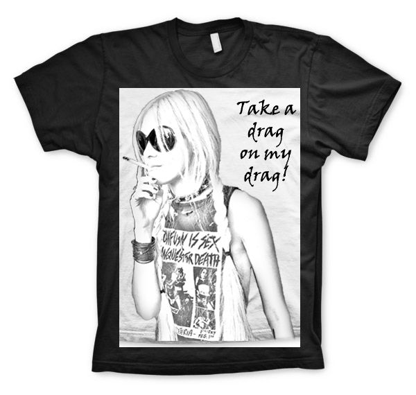 Camiseta Take A Drag On My Drag Preta